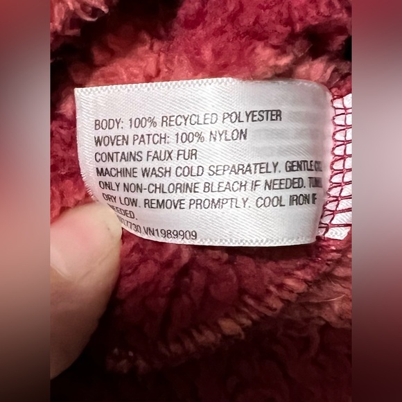 LIKE NEW JoyLab Printed High Pile Fleece Zip Up Jacket Winter Warm Cozy Cropped - Picture 12 of 12